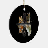 Cats Reflection Friend Cat Lovers Cute Tiger Keramisch Ornament (Rechts)