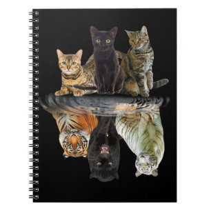 Cats Reflection Friend Cat Lovers Cute Tiger Notitieboek