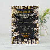 Cats Roaring 20's Party Flapper Dans Kaart (Staand voorkant)