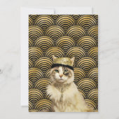 Cats Roaring 20's Party Flapper Dans Kaart (Achterkant)