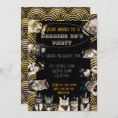 Cats Roaring 20's Party Flapper Dans Kaart (Voorkant / Achterkant)