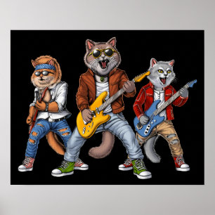 Cats Rock Muzikanten Poster