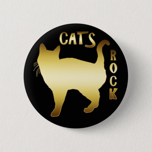 CATS ROCK RONDE BUTTON 5,7 CM (Voorkant)