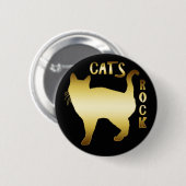 CATS ROCK RONDE BUTTON 5,7 CM (Voorkant /achterkant)