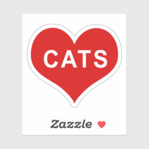 CATS Rode Hart Vinyl Sticker