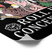 Cats Rpg Gamer Roll For Concentration D20 Dice Ner Poster (Hoek)