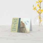 "CATS RULE/CAT NEERGESTREKEN OP ONTLASTING" HUMORI KAART (Gele Bloem)