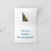 "CATS RULE/CAT NEERGESTREKEN OP ONTLASTING" HUMORI KAART (Binnen)