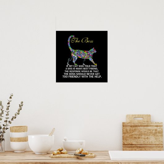 Cats Rule - The Boss - Poster - srf (Keuken)