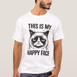 Cats shirt, dit is mijn blije gezicht t-shirt
