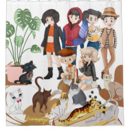 Cats Shower Curtain Douchegordijn