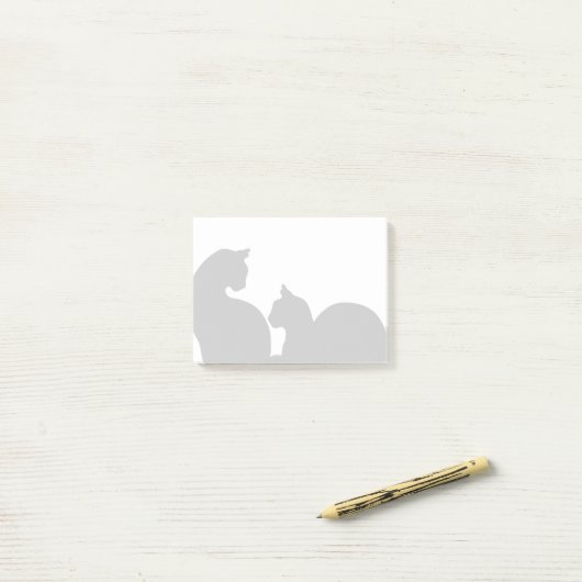 Cats Silhouette Post-it® Notes (Op bureau)