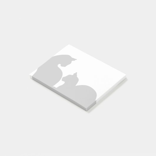Cats Silhouette Post-it® Notes (Schuin)