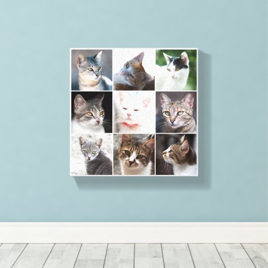 CATS - SJABLOON CANVAS AFDRUK (Insitu (Houten vloer))