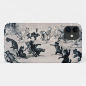 Cats Snowball Fight, Louis Wain Case-Mate iPhone Case (Achterkant (horizontaal))