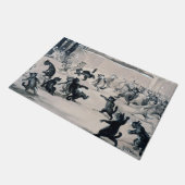 Cats Snowball Fight, Louis Wain Deurmat (Schuin)