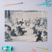 Cats Snowball Fight, Louis Wain Tissuepapier (Craft)
