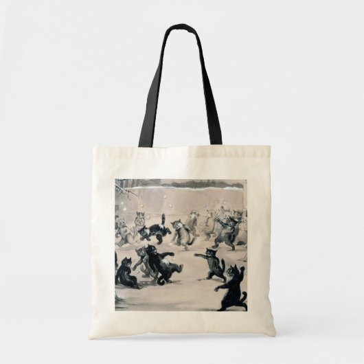 Cats Snowball Fight, Louis Wain Tote Bag (Voorkant)