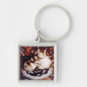 Cats Square Sleutelhanger (Voorkant)