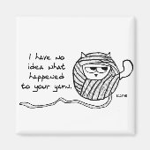 Cats Steal Yarn - Funny Cat Magnet (Voorkant)