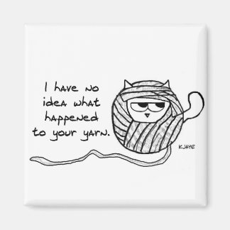 Cats Steal Yarn - Funny Cat Magnet
