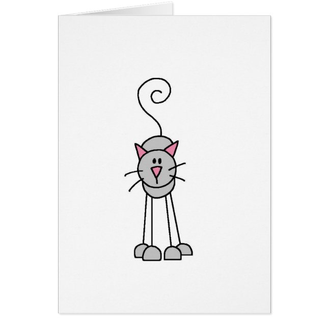 Cats Stick Figures Card (Voorkant)