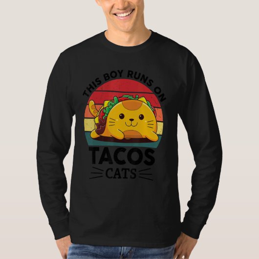 Cats Taco Mexican  TacoCats for Boys Kids Cinco De T-shirt (Voorkant)