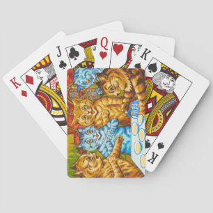 Cats Tea Party by Louis Wain Pokerkaarten
