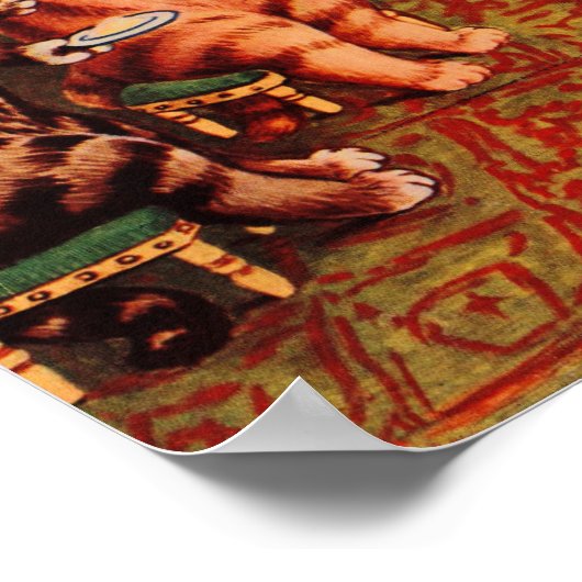 Cats Tea Party by Louis Wain Poster (Hoek)