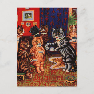 Cats Tea Party van Louis Wain Kaart