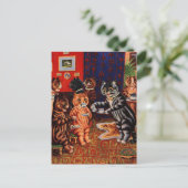 Cats Tea Party van Louis Wain Kaart (Staand voorkant)