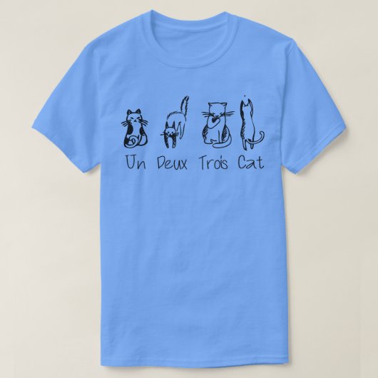 Cats Un Deux Trois T-shirt (Design voorkant)