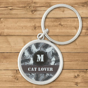 Cats Urban Camouflage Monogram Sleutelhanger