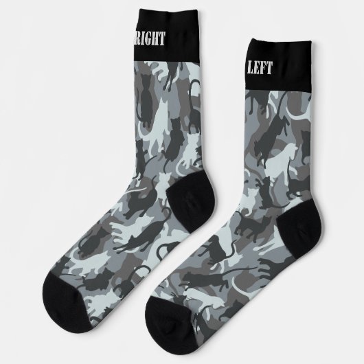 Cats Urban Camouflage Pattern Socks Sokken (Links)