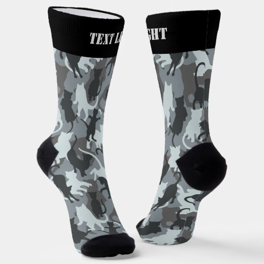 Cats Urban Camouflage Pattern Socks Sokken (Gebogen)