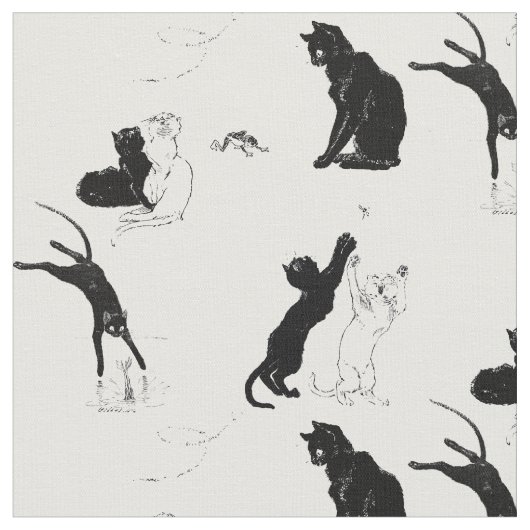  Cats van Théophile Steinlen Stof (Close Up)