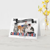 CATS Vet Tech RVT Afstuderen Gefeliciteerd Kaart (Gele Bloem)