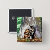 CATS VIERKANTE BUTTON 5,1 CM (Voorkant /achterkant)