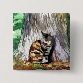 CATS VIERKANTE BUTTON 5,1 CM (Voorkant)