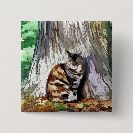 CATS VIERKANTE BUTTON 5,1 CM (Voorkant)