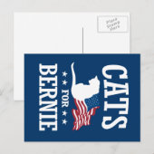 CATS VOOR BERNIE SANDERS BRIEFKAART (Voorkant / Achterkant)