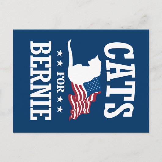 CATS VOOR BERNIE SANDERS BRIEFKAART (Voorkant)