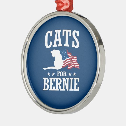 CATS VOOR BERNIE SANDERS METALEN ORNAMENT (Links)