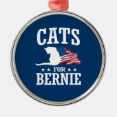 CATS VOOR BERNIE SANDERS METALEN ORNAMENT (Voorkant)