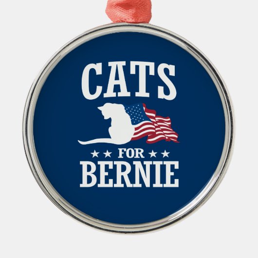 CATS VOOR BERNIE SANDERS METALEN ORNAMENT (Voorkant)