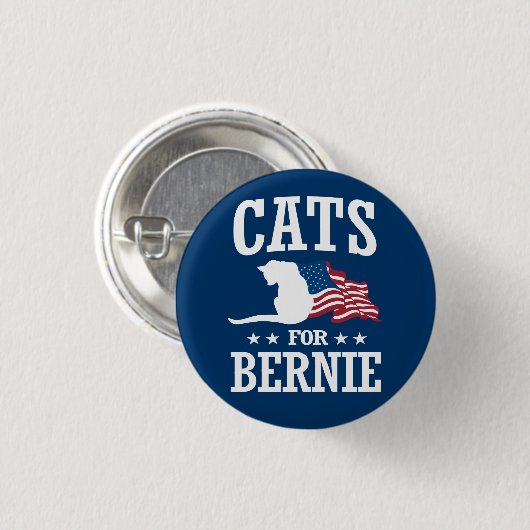 CATS VOOR BERNIE SANDERS RONDE BUTTON 3,2 CM (Voorkant /achterkant)