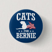 CATS VOOR BERNIE SANDERS RONDE BUTTON 3,2 CM (Voorkant)