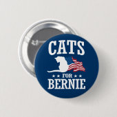 CATS VOOR BERNIE SANDERS RONDE BUTTON 5,7 CM (Voorkant /achterkant)