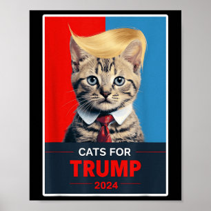 Cats voor de verkiezing van Trump 2024 Poster