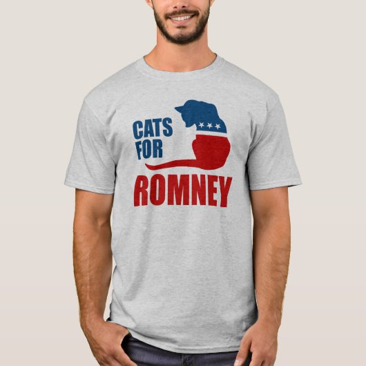 CATS VOOR ROMNEY.png T-shirt (Voorkant)